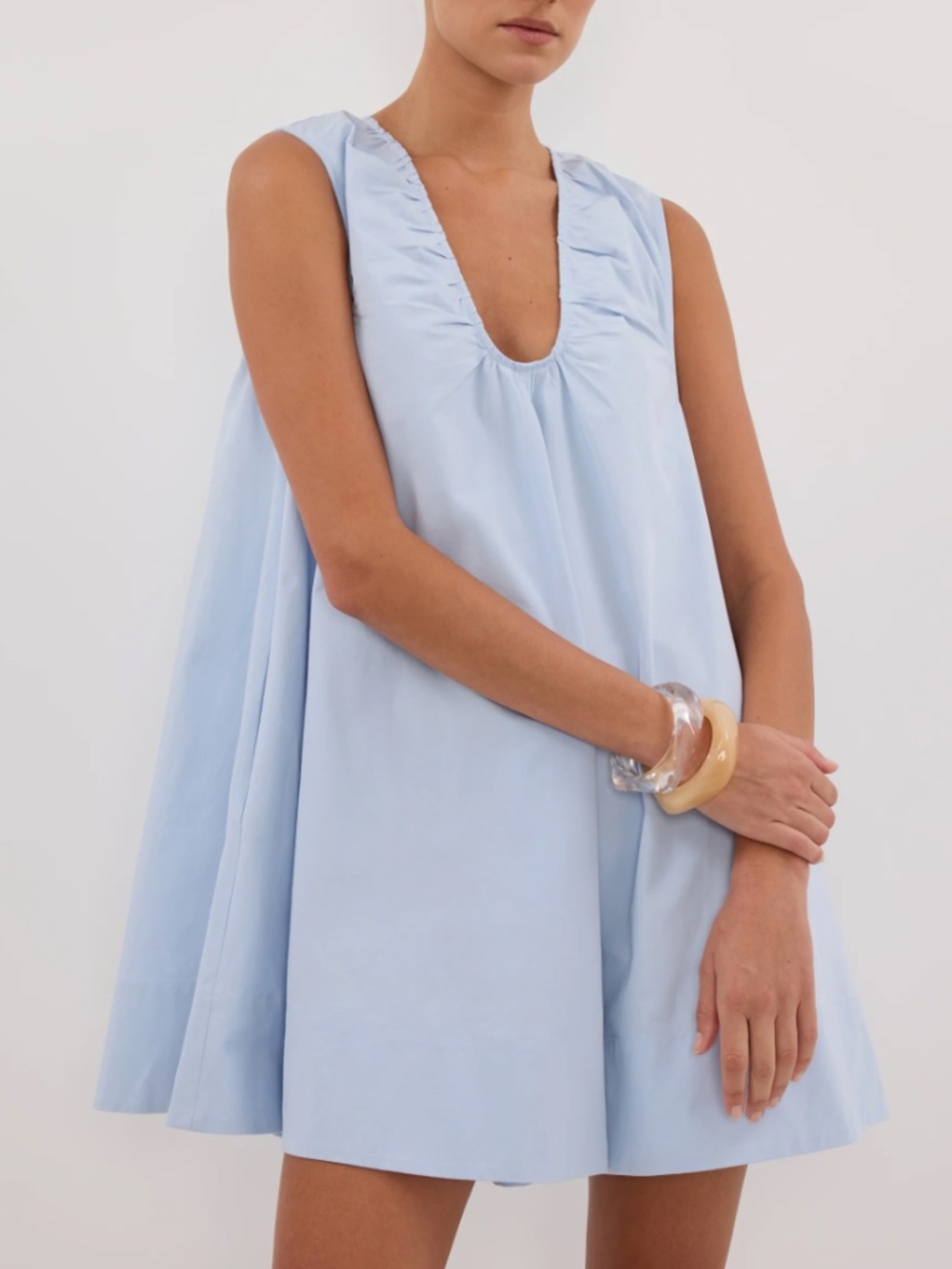 DISSH Gabby Cornflower Oversized Cotton Mini Dress